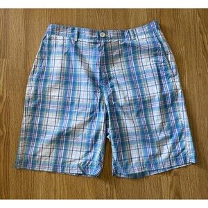 Vineyard Vines Blue Pink Plaid Men’s Breaker Shorts Size 36